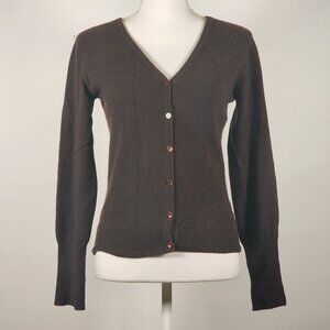 Alice + Olivia 100% Cashmere Brown Long sleeve cardigan Size S